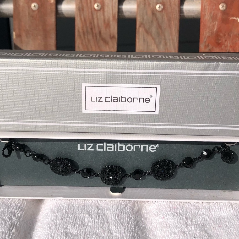 Liz Claiborne Black Bracelet with Polished Beads